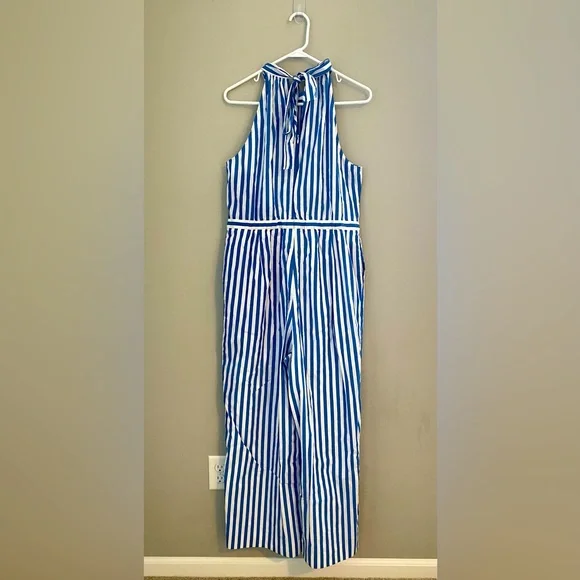 J. Crew Blue and White Striped Jumpsuit - Picture 13 of 13